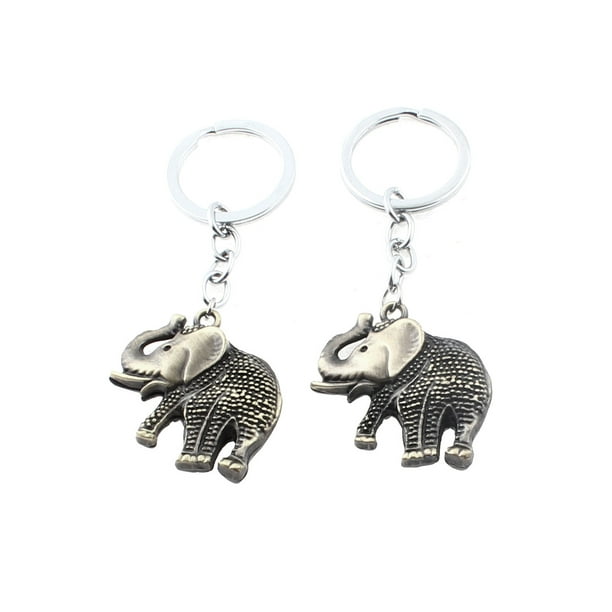Retro Elephant Keychain KeyRing Bag Pendant Metal Gift Present Accessories 